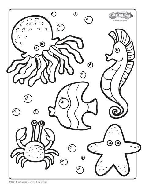 Ocean Coloring Page For Preschool 121+ Popular SVG File