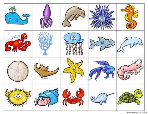 Ocean Creatures Memory Game Simple Fun for Kids Ocean creatures