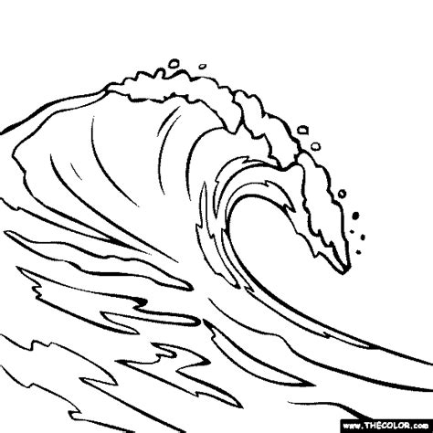 Ocean Waves Coloring Pages For Adults - Allnaturecolor.us