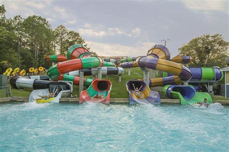 Ocean breeze waterpark. The Adventure River features waves and a steady current, providing a water tubing experience the whole family can enjoy. 