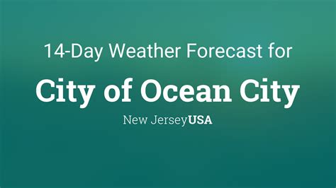 Ocean city nj weather 14 day. Over the course of August in Ocean City, the length of the day is rapidly decreasing.From the start to the end of the month, the length of the day decreases by 1 hour, 7 minutes, implying an average daily decrease of 2 minutes, 14 seconds, and weekly decrease of 15 minutes, 40 seconds.. The shortest day of the month is August 31, with 13 hours, 5 minutes of daylight and the longest day is ... 