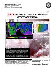 Oceanographic and acoustic reference manual rp 33. - Problemi di trasmissione manuale dello sfidante.
