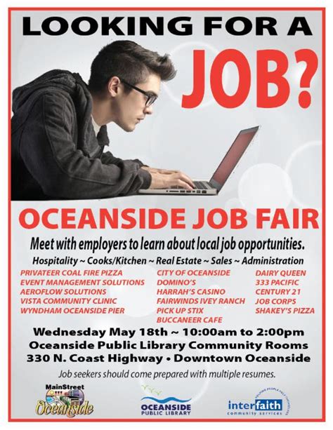 Oceanside jobs. Get the inside scoop on jobs, salaries, top office locations, and CEO insights. Compare pay for popular roles and read about the team’s work-life balance. ... Oceanside, CA. $18.35 an hour. Easily apply. 30+ days ago. View job. Full-time. Front Desk Overnight. Oceanside, CA. $21.76 an hour. Easily apply. 22 days ago. View job. Job Card2 of 3 ... 