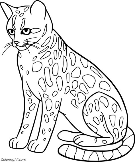 Ocelot Coloring Pages Free Coloring Pages