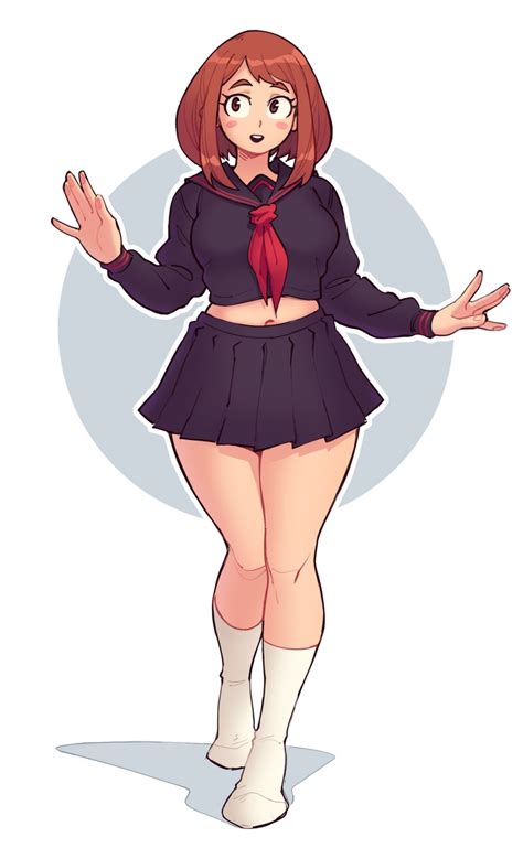 Ochaco suoiresnu. The strong, female lead is a constantly evolving and growing role in modern Shonen. My Hero Academia currently stands as one of the most well-tested Shonen series today, and even it follows the trend with characters like Yaoyorozu Momo, Kyoka Jiro, and, of course, Uraraka Ochaco. Ochaco has been a beloved staple of My Hero Academia ever since her inception. 