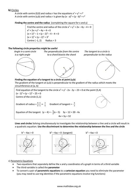 Ocr a level maths topic list. 01 Proof 1.  Find the centre and radius of...