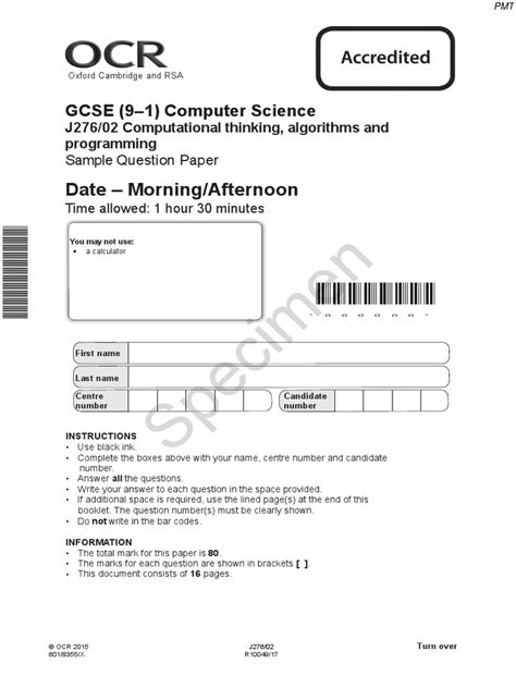 Ocr computer science past papers.  Prepared for your exams with OCR GCSE Computer Science p...