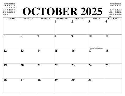 October 2000 Printable Monthly Calendar with Notes