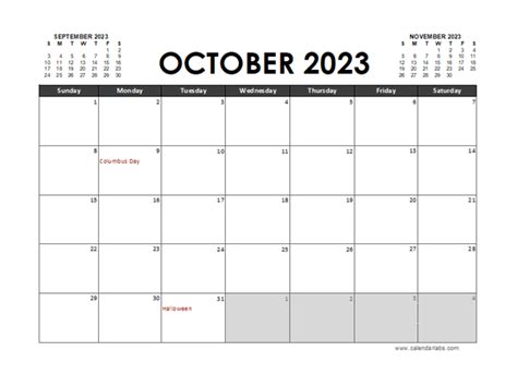 October 2023 Calendar Excel Template Get Latest Map Update