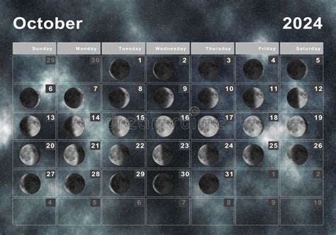 October 2024 Calendar With Moon Phases - Oct 2024 Calendar