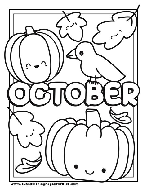 October Coloring Shee