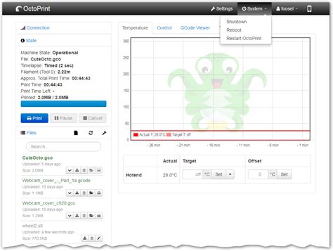 Octoprint android.  This is a good alternative to the Raspberry OctoPrint is an open-source...