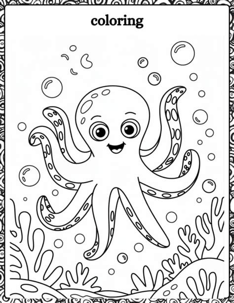 Octopus Coloring Shee