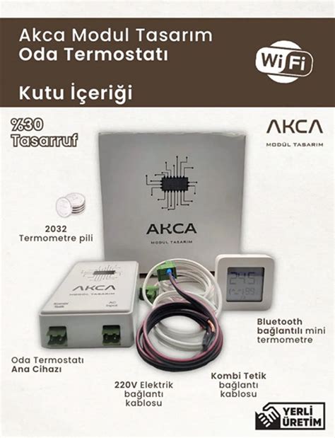 Oda Termostat Termometre Akca Modul. 