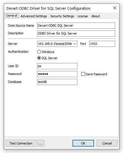 Odbc driver documentation.  You can also set driver options in the connection s...