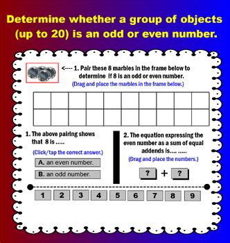 Odd even prediction game. 3 Determine whether a group of objects has an odd or ...