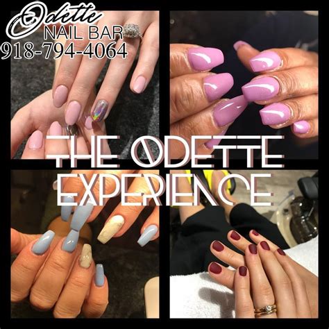 ODETTE NAIL BAR - 148 Photos & 78 Reviews - 3807 S Peoria Ave, Tulsa, Oklahoma - Nail Salons - Phone Number - Yelp Odette Nail Bar 4.2 (78 reviews) Claimed $$ Nail Salons, Waxing, Skin Care Closed 9:30 AM - 7:00 PM See hours See all 148 photos Write a review Add photo Location & Hours Suggest an edit Tulsa, OK 74105 Get directions Sponsored. 