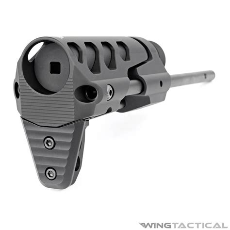 Description The Phase 5™ Hex-2 is an AR-Type Buffer Tube that Starts with a Hexagonal Shape and the Rearmost Portion is Round.This Tube was Specifically Designed this Way to Utilize the SB Tactical Pistol Stabilizing Braces that can Accept a 1.2″ Round Buffer Tube (Not Compatible with Adjustable Type Braces like the SBA3/SBA4/PDW).. 