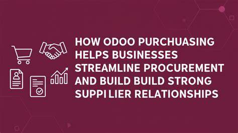 Odoo vendor.  Learn how to streamline purchasing workflows, enhance supplier relationshi...