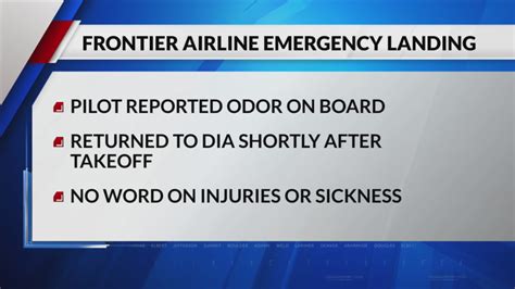 Odor in Frontier Airlines plane returns flight to Denver