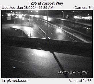 Odot cameras 205. I-205 NB & SB MP 8.82 to MP 9.30 (Oregon City) Effective May 13, 2024, this section of I-205 northbound and southbound will be restricted to 12 feet 00 inches in width at night between the hours of 10 PM & 5 AM. Loads over 12 feet 00 inches in width may be accommodated on a case-by-case basis. Contact the Over-Dimension Permit Unit for information. 