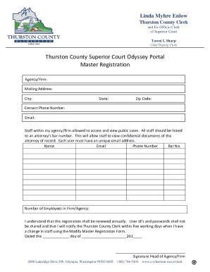 Completed forms should be sent to: Benton County Cle