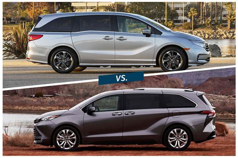 Odyssey vs sienna. In this minivan face-off, Consumer Reports compares the Chrysler Pacifica, Honda Odyssey, and Toyota Sienna. CR tells you which one of these popular minivans … 