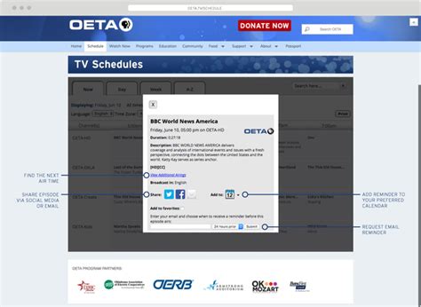 Oeta okc schedule. If you wish to become a member and support OETA, you can go to OETA.tv, or, call 1-800-288-9494, or, send your pledge by mail to: OETA Foundation, PO Box 960022, Oklahoma City, OK 73196-0022. OETA provides essential educational content and services that inform, inspire and connect Oklahomans to ideas and information that enrich our quality of life. 