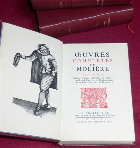 Oeuvres comple  tes de molie  re. - Vecchio libro di opossum di guida pratica allo studio della letteratura sui gatti.