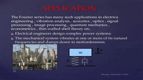 Of Application In Engineering Series Fourier