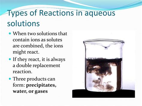 Of Aqueous In Types Reaction Solution