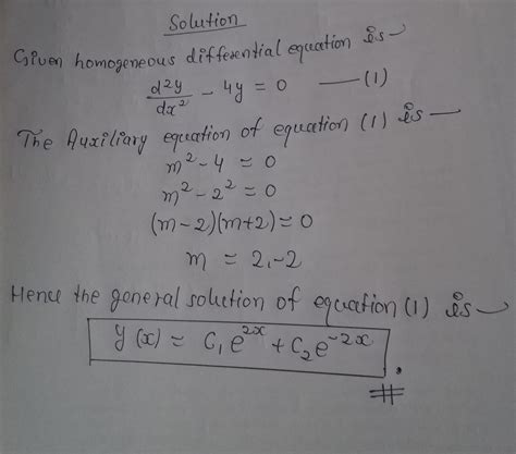 Of Equation To Find How General Solution Homogeneous