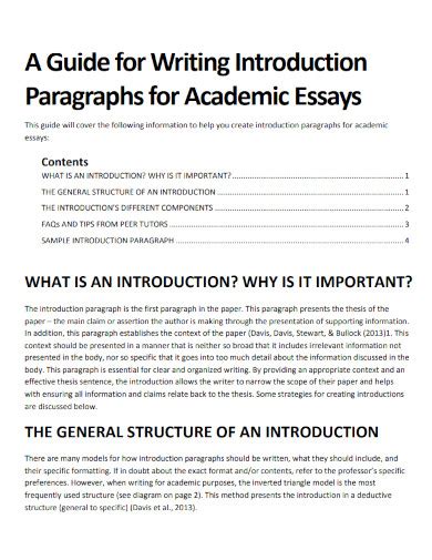 Of For Paper Introductory Examples Paragraphs Research
