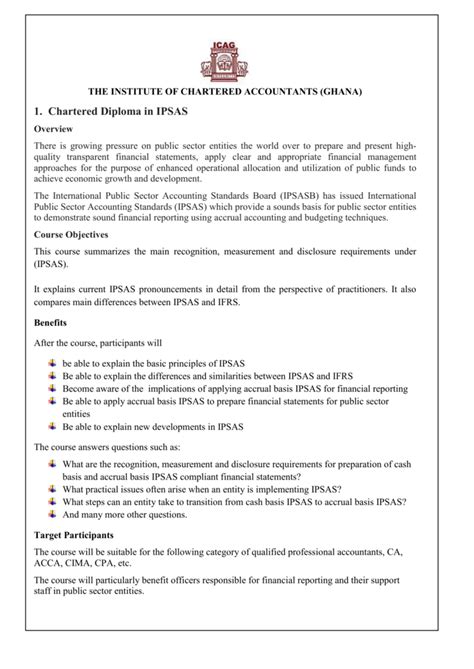 Of Institute Diploma Chartered In Ipsas