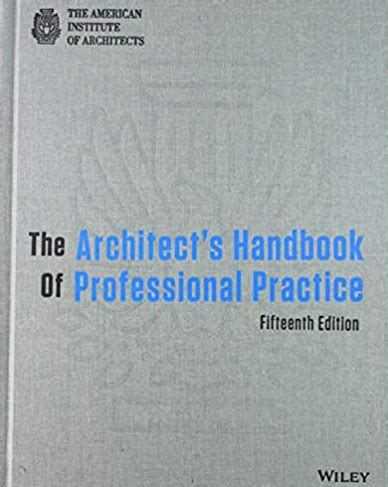 Of Practice 15th Handbook Edition Professional Architects