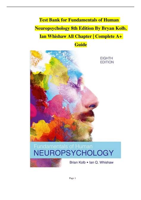 Of Study Fundamentals Human Guide For Neuropsychology