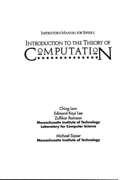 Of To The Introduction Computation Manual Solution Theory
