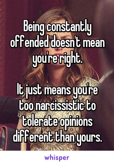 Offended is different to being