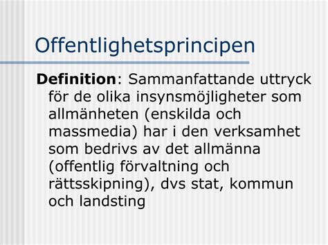 Offentlighetsprincipen lag