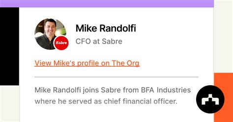 Offer Letter by and between Sabre Corporation and Mike Randolfi ...