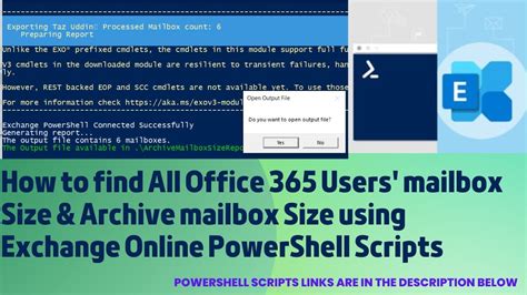 Office 365 (Exchange Online) Archive Mailbox Size Reporting with PowerShell