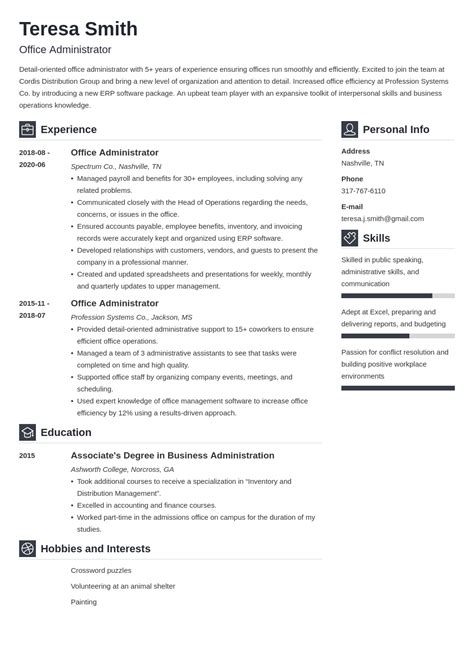 Office Admin Resume Template