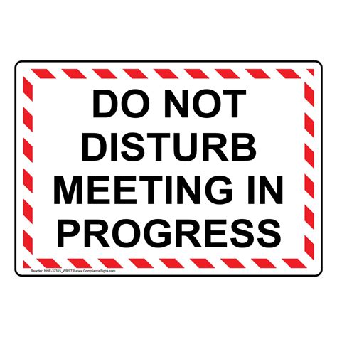 Office Do Not Disturb Sign Do Not Disturb Meeting In Progress