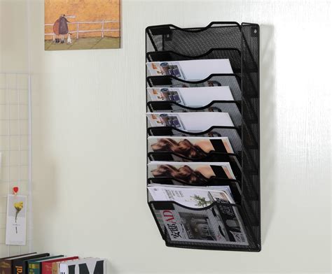 Office Hanging Magazine Rack Wall Document Holder …