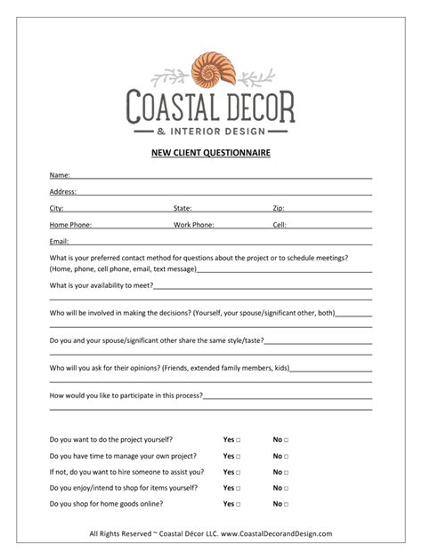Office Interior Design Questionnaire For Clients Home Design and Building Inspiration