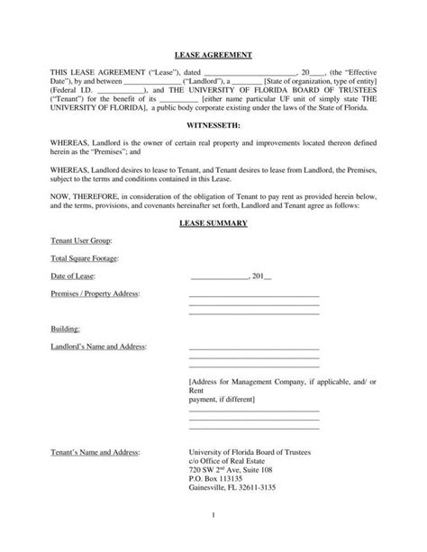 Office Lease Agreement Template Word