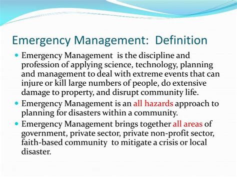 Office Of Emergency Management Definition - DEFINITION JWK