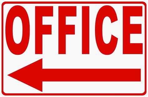 Office Sign with Directional Arrow Signs by SalaGraphics