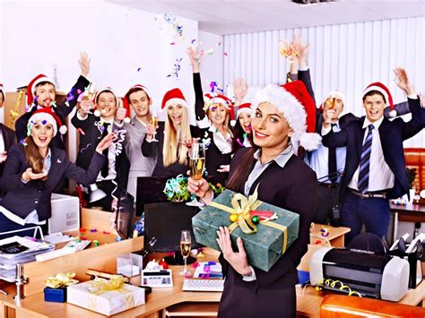 Office holiday party. Best Office Party Activities: Survey Results. Here are the top 10 Office Party ideas, with the percentage of respondents in favor: Dancing - 51%; Gift Exchange - 44%; Movie night - 42%; Comedy ... 