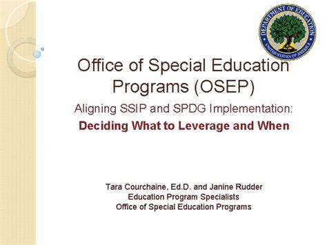 Office of Special Education Programs (OSEP) Technical …